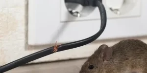 Mouse near a power cord